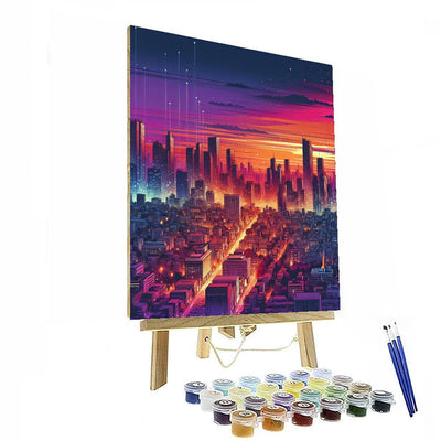 Urban Skyline Vibe DIY Paint By Numbers