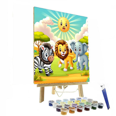 Vibrant Animal Safari DIY Paint By Numbers