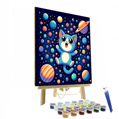 Adventurous Space Cat Paint By Number