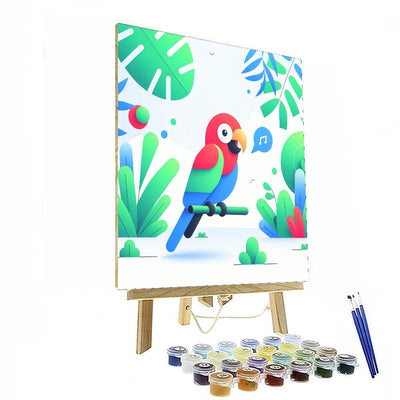 Singing Parrot's Jungle Tune Numbered Painting Kits