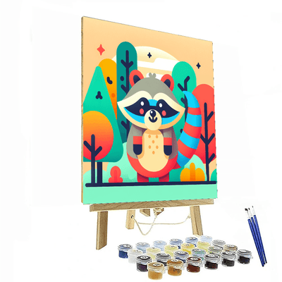 Rocking Raccoon Paint By Color