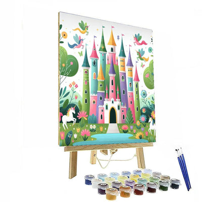 Fairy Tale Storybook Castle DIY Paint By Numbers