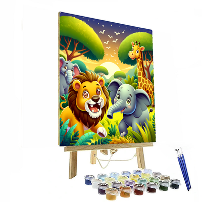 Adventurous Safari Trip Painting By Numbers Kit