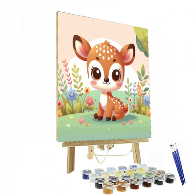 Charming Fawn Number Painting