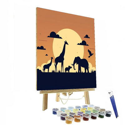 Safari Sunset Stroll DIY Paint By Numbers