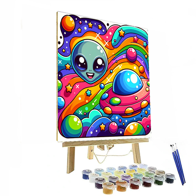 Funny Space Alien Paint By Number