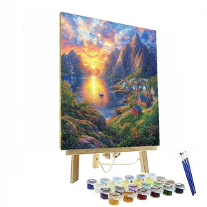 Lofoten Islands In Norway Painting Number Kit