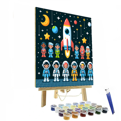 Space Explorer Journey Paint By Numbers Art