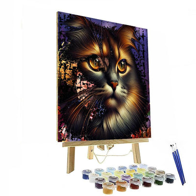 Enigmatic Cat's Gaze DIY Paint By Numbers