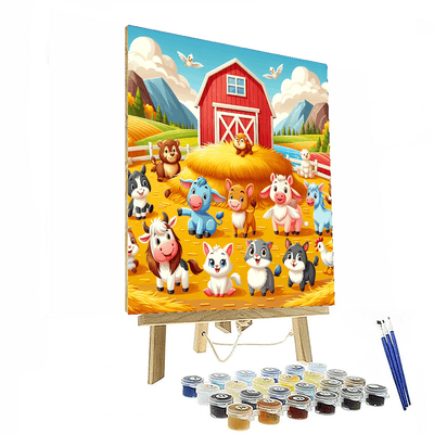 Farmyard Fun Day Painting Number Kit