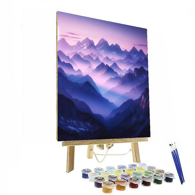 Twilight Alpine Glow Painting Number Kit