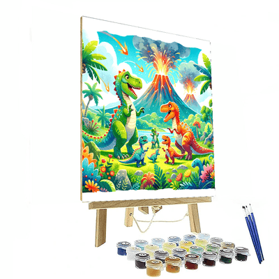 Friendly Dinosaur Family Paint By Numbers Kits