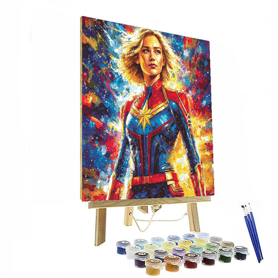 Brie Larson: Captain Marvel's Cosmic Crusader Painting Number Kit