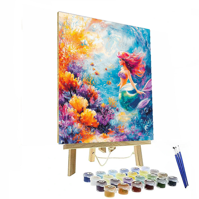 The Little Mermaid's Coral Kingdom - Disney Inspired Paint By Numbers Art