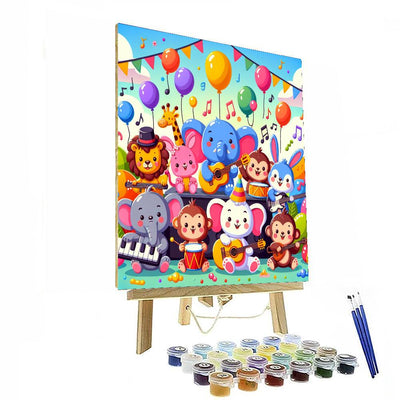 Cheerful Animal Orchestra Paint By Numbers