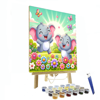 Enchanted Elephants Paint By Numbers Art