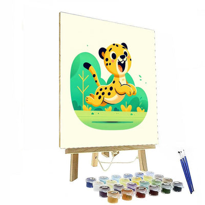 Bouncy Cheetah Painting By Numbers Kit