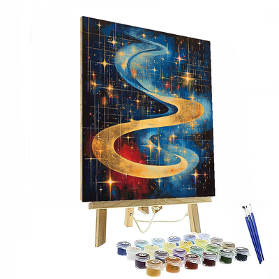 Wassily Kandinsky Inspired Abstract Cosmic Dance  Painting By Numbers Kit