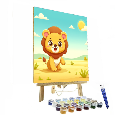 Friendly Lion Cub Paint By Numbers Kits