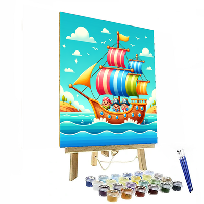 Sailing Pirate's Voyage DIY Paint By Numbers