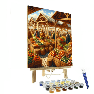 Rustic Farmer's Market Number Painting