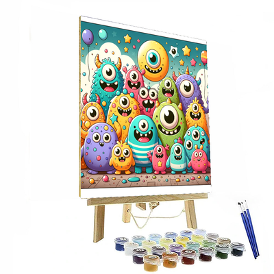 Super Silly Monsters DIY Paint By Numbers