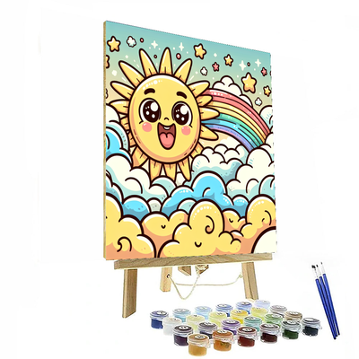 Fluffy Cloud Dreams Painting Number Kit