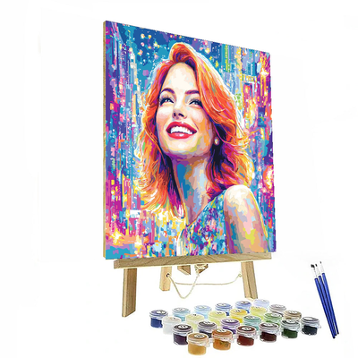 Emma Stone: The Luminary Of Dreams And Rhythms Numbered Painting Kits