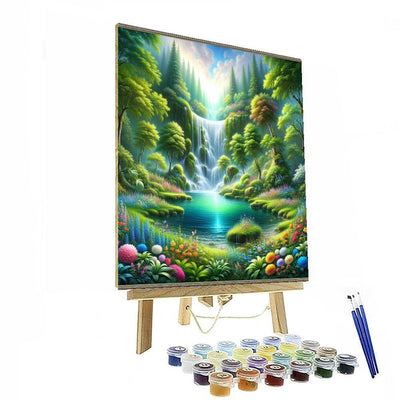 Whimsical Waterfall Adventure Paint By Number