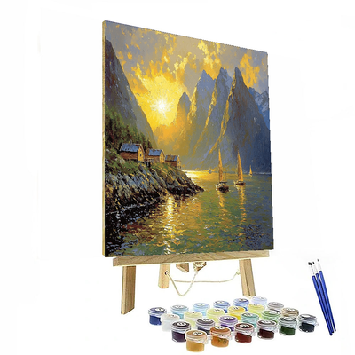 Lofoten Islands' Midnight Sun Paint By Numbers Kits