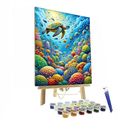 Undersea Turtle Adventure Paint By Numbers Kits