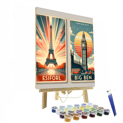 Vintage Travel Posters Paint By Numbers