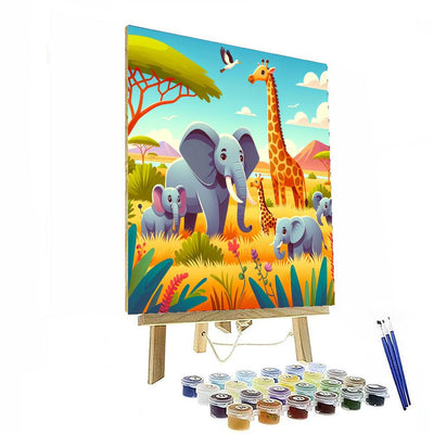 Safari Wildlife Encounter Paint By Color