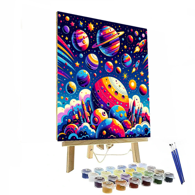 Funky Space Adventure Numbered Painting Kits