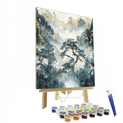 Zhao Mengfu Inspired Whispers Of Ancient Forests  Painting Number Kit