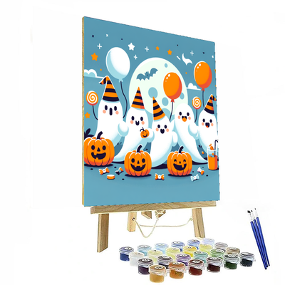 Friendly Ghosts' Halloween Party Paint By Numbers Kits