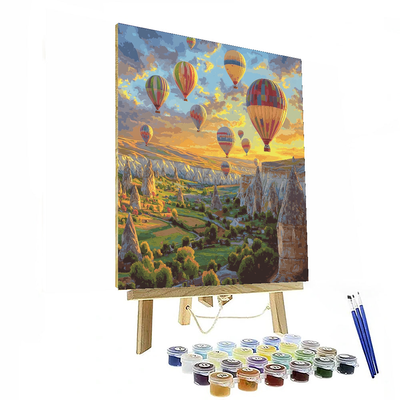 Cappadocia Balloon Ride Painting By Numbers Kit