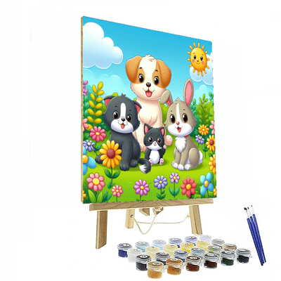 Charming Pet Paradise Painting By Numbers Kit