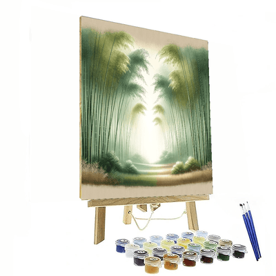 Serene Bamboo Retreat Painting By Numbers Kit