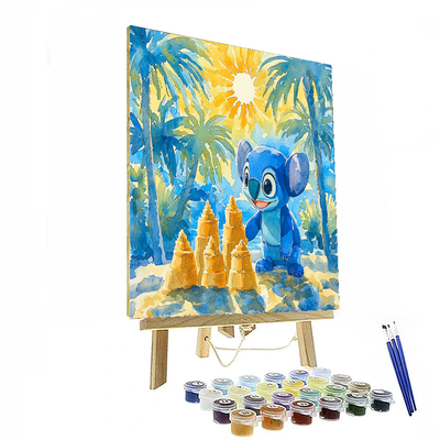 Stitch's Fun At The Beach - Disney Inspired Painting By Numbers Kit