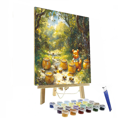 Winnie The Pooh's Honey Haven - Disney Inspired Painting By Numbers Kit