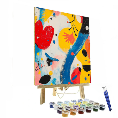 Miró Inspired Colorful Dreamscape  Paint By Numbers Art