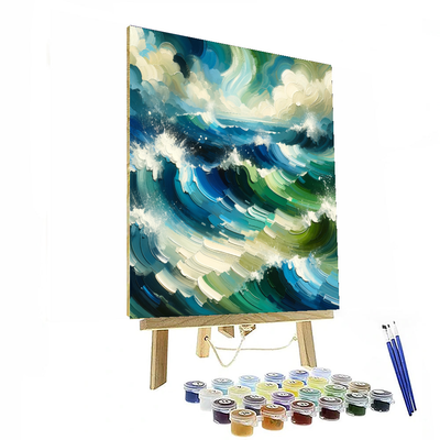 Abstract Oceanic Movement Painting By Numbers Kit