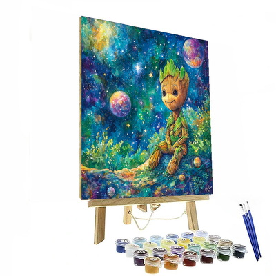 Groot's Cosmic Adventure - Disney Inspired Painting By Numbers Kit