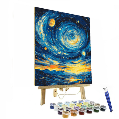 Vincent Van Gogh Inspired Cosmic Adventure  Numbered Painting Kits