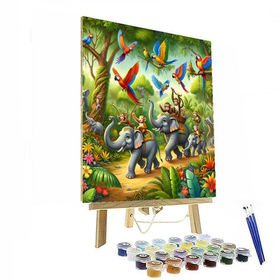 Whimsical Jungle Parade Paint By Color