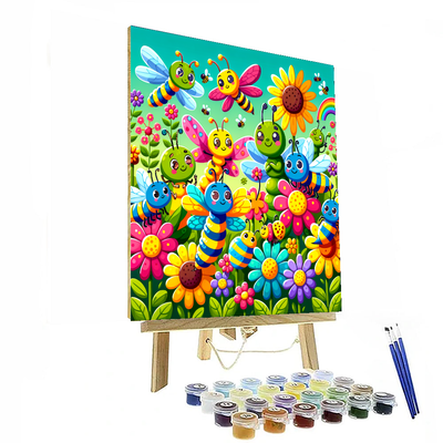 Colorful World Of Insects Painting By Numbers Kit