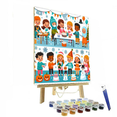 Jolly Holiday Celebrations DIY Paint By Numbers