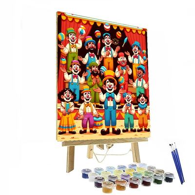 Silly Circus Clowns DIY Paint By Numbers