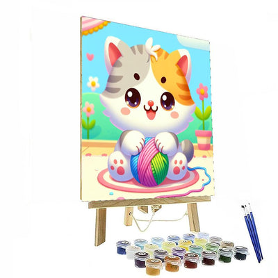 Playful Kitten Painting By Numbers Kit